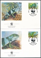 1990 WWF: Szalagos Leguán Sor Mi 1140-1143 4 Db FDC-n - Altri & Non Classificati