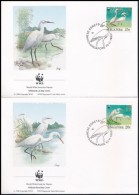 1993 WWF: Kontyos Kócsag Sor Mi 705-708 4 Db FDC-n - Altri & Non Classificati