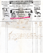 65 - TARBES- FACTURE J. PEDIBOS FILS-FABRIQUE CLOUTERIE FORGEE-FERRONNERIE-QUINCAILLERIE-POTERIE EMAIL- 1865 - Straßenhandel Und Kleingewerbe