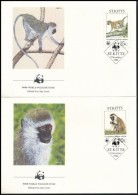 1986 WWF: Majom Sor Mi 184-187 4 Db FDC-n - Autres & Non Classés