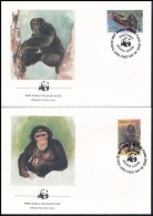 1983 WWF: Csimpánzok Sor 4 Db FDC-n Mi 713-716 - Autres & Non Classés
