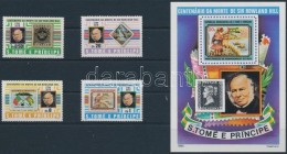 ** 1980 Rowland Hill Sor Mi 641-644 + Blokk Mi 44 - Otros & Sin Clasificación