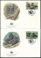 1985 WWF Hegyi Gorilla Sor Mi 1292-1295 4 Db FDC-n - Altri & Non Classificati