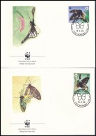 1988 WWF: Pillangó Sor Mi 574-577 4 Db CM-en - Other & Unclassified