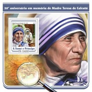 S.Tome&Principe. 2017 Mother Teresa. (214b) - Mère Teresa