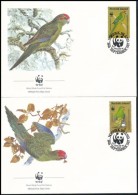 1987 WWF: Papagáj Sor Mi 421-424 4 Db FDC-n - Otros & Sin Clasificación