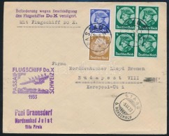 1933 A Dornier Do. X Elmaradt Budapesti Repülésére Feladott Levél / Cover Mailed For The... - Autres & Non Classés