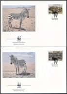 1991 WWF Zebra Sor Mi 702-705 4 Db FDC-n - Altri & Non Classificati