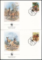 1991 WWF: Vörös Tehénantilop Sor Mi 1231-1234 4 Db FDC-n - Autres & Non Classés