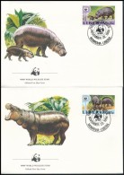 1992 WWF: Törpe Víziló Sor Mi 1315-1318 4 Db FDC-n - Altri & Non Classificati