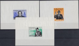 ** 1966 Winston Churchill De Luxe Vágott Blokksor Mi 644-646 - Andere & Zonder Classificatie