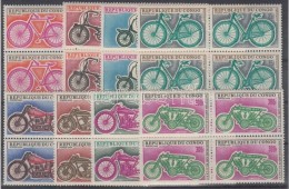 ** 1969 Motorkerékpárok Sor Négyestömbökben Mi 184-191 - Altri & Non Classificati