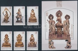 ** 2013 Buddha Figurák Sor Mi 4483-4488 + Blokk Mi 192 - Otros & Sin Clasificación