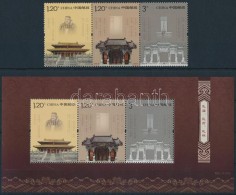 ** 2010 Konfucius Temploma és Síremléke Hármascsík Mi 4187-4189 + Blokk Mi 167 - Altri & Non Classificati