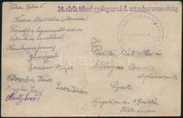 1919 Tábori Posta Képeslap '24. Vörös Tábori Gyalogezred 8.... - Altri & Non Classificati