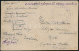 1919 Tábori Posta Képeslap '24. Vörös Tábori Gyalogezred 8.... - Other & Unclassified