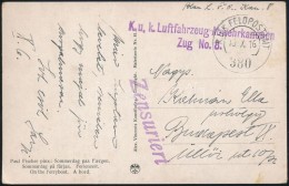 1916 Tábori Posta Képeslap 'K.u.k. Luftfahrzeug Abwehrkanonen Zug No.8.' - Altri & Non Classificati