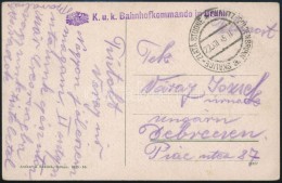 1915 Tábori Posta Képeslap 'K.u.k. Bahnhofkommando In Brunn' - Altri & Non Classificati