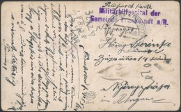 1915 Tábori Posta Képeslap 'Militärhilfsspital Der Gemeninde Frankstadt A/R' - Other & Unclassified