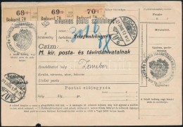 1912 Hivatalos Postai Szállítólevél 'BUDAPEST' - Zombor - Autres & Non Classés
