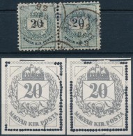 O 1881 Színesszámú 10kr Vízszintes Pár Szegélyléclenyomat,... - Other & Unclassified