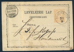 1874 Díjjegyes LevelezÅ‘lap / PS-card 'PORUMBACH' - 'NAGYSZEBEN' - Autres & Non Classés