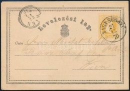 1870 Díjjegyes LevelezÅ‘lap 'NAGY-SURÁNY' -'WIEN' - Other & Unclassified