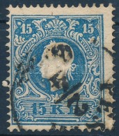 O 1858 15kr II. Lemezhibás Bélyeg ,,PES(TH)' - Altri & Non Classificati