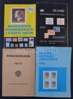 3 Db Régi Skandináv Katalógus + Magyar Bélyegek árjegyzéke 1986 - Other & Unclassified