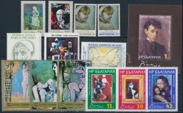 ** 1971-1982 Picasso Motívum 13 Db Klf Bélyeg + 1 Db Blokk + 3 Db LevelezÅ‘lap - Otros & Sin Clasificación