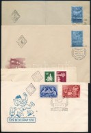 1952-1959 4 Db FDC, Közte 2 Alumínium Bélyeggel - Altri & Non Classificati