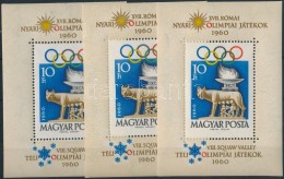 ** 1960 3 Db Római Olimpia Blokk (13.500) - Other & Unclassified