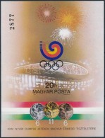 ** 1988 Olimpiai érmesek (V.) Vágott Blokk (5.000) - Autres & Non Classés