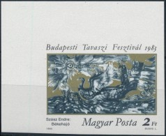 ** 1983 Budapesti Tavaszi Fesztivál Vágott ívsarki Bélyeg - Other & Unclassified