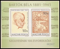 ** 1981 Bartók Béla Vágott Blokk - Otros & Sin Clasificación