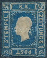 * 1858 Hírlapbélyeg Kék SzÅ±kre Vágva - Altri & Non Classificati