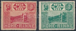 ** * Hohe Rinne 1924 Hotelposta 2 Db Bélyeg, Ritka (a Zöld Falcos) - Andere & Zonder Classificatie