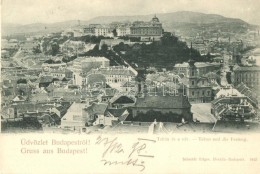 T2/T3 1898 Budapest I. Budai Látkép, Tabán és A Vár, Schmidt Edgar... - Non Classificati