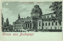** T1/T2 Budapest XIII. Margitszigeti FürdÅ‘ház. Ottmar Zieher Litho - Non Classificati