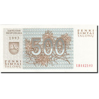 Billet, Lithuania, 500 Talonu, 1993, 1993, KM:46, NEUF - Lituania