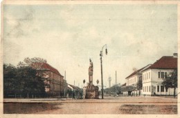 T2/T3 Zsombolya, Jimbolia; Mainzi Utca, Szet Flórián Szobor / Street View With Monument - Zonder Classificatie