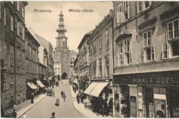 ** T2 Pozsony, Pressburg, Bratislava; Mihály Utca, Wimmer József üzlete / Street View, Shops - Non Classificati