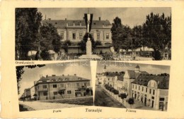 T2 Tornalja, Tornala; Posta, Országzászló, FÅ‘ Utca / Post Office, Hungarian Flag, Main Street - Non Classificati