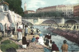 T2/T3 Nice, Les Blanchisseuses Du Paillon, Pont Vieux / Old Bridge, Laundresses Of The Paillon River (EK) - Unclassified