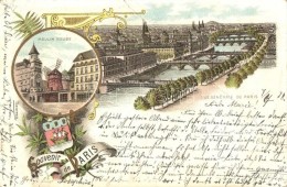 ** Paris - 3 Db Régi Városképes Lap, 1 Litho, Vegyes MinÅ‘ség / 3 Pre-1945 Town-view... - Non Classificati