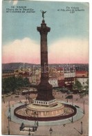 * T2/T3 Paris, Place De La Bastille Et Colonne De Juillet / Bastille Square, Statue, Tram, Automobile (EK) - Zonder Classificatie