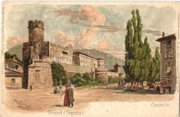 ** T2/T3 Trento, Trient (Südtirol); Castello / Castle. Strützel's Kunstlerkarte Serie No. 53. Litho S:... - Zonder Classificatie