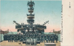 ** T1/T2 Group Of Officers And Crew On US Battleship - Non Classés
