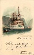 T1/T2 1898 SM Kreuzer Kaiserin Augusta Norwegischer Fjord, Meissner & Buch Marinepostkarten Serie 1000 Litho - Non Classificati