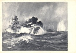 ** T2/T3 'Combat Entre Le Cuirassé Allemand 'Scharnhorst' Et Le Croiseur De Bataille Anglais 'Renown' Das La... - Non Classificati